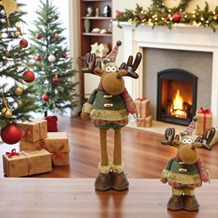 YILBAŞI DEKORU LÜKS DEKORATİF UZAYAN GEYİK 56CM