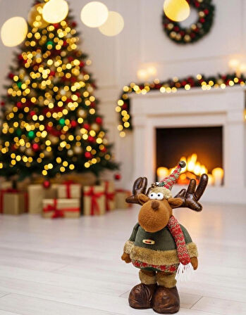 YILBAŞI DEKORU LÜKS DEKORATİF UZAYAN GEYİK 56CM