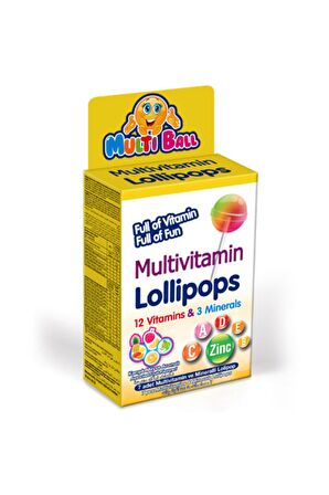 Multiball Mültivitamin Lolipop 7 Adet