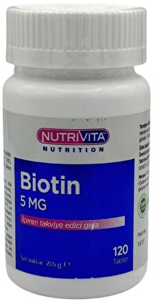 Biotin 5 Mg 120 Tablet