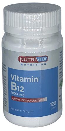 Vitamin B12 Vitamini 1000 Mcg 120 Tablet