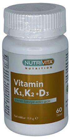 Vitamin K1 Vitamin K2 Vitamin D3 Vitamini 60 Tablet