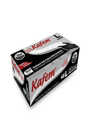 KAFEM PUDRASIZ SİYAH ÇOK AMAÇLI NİTRİL ELDİVEN L