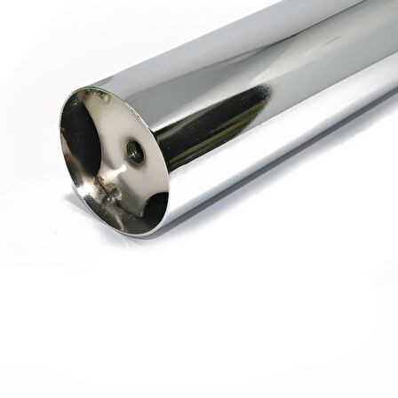 Kapsan Metal Raf Bağlantı Ayağı Parçası Krom Ø:60Mm H:40Cm