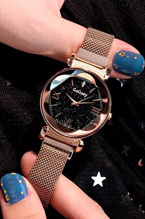 Gogoey Kadın Kol Saati Lüks Moda Şık Trend Bayan Saat Rose Gold