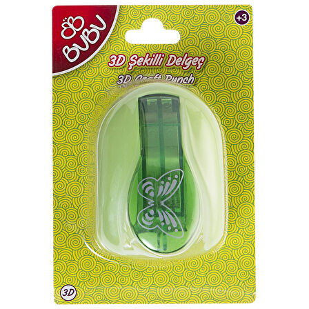 Bu-Bu - Şekilli 3D Delgeç Kelebek