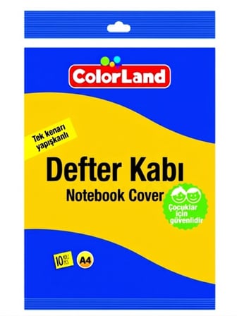 Colorland Hazır Defter Kabı A4 10Lu Sarı