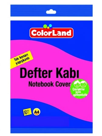 Colorland Hazır Defter Kabı A4 10Lu Pembe - 2 paket