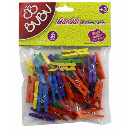 Bu-Bu Renkli Mandal 3cm 40'lı HS0005