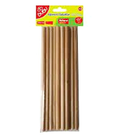 Bubu Eğlenceli Çubuklar 20X0,5Cm 24Lü Renksiz Ahşap Çubuk - 2 paket