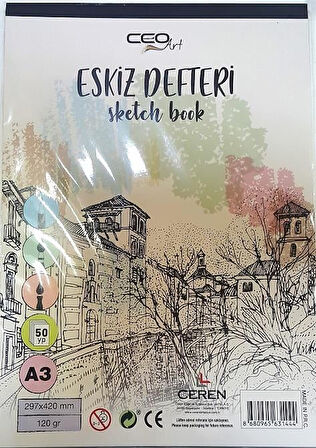Ceoart Eskiz Defteri A3 120Gr 50 Yaprak CEO-ED0001