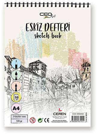CeoArt Eskiz Defteri A4 120Gr 50 Yaprak ED0002