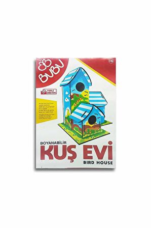 BuBu Kuş Evi Ahşap Boyama AC0006