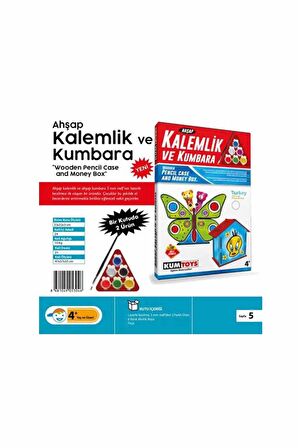 BuBu Ahşap Kalemlik ve Kumbara Boyama Seti