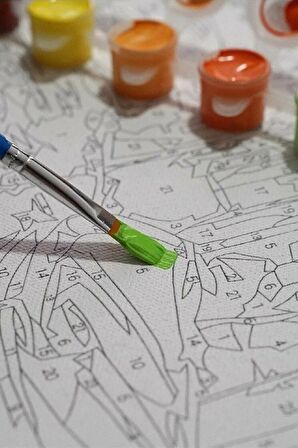 YILDIZLI GECE NUMARALI TUVAL 40X50CM 