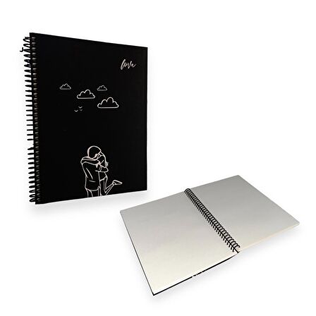 Lilamor Black Book Sert Kapak Defter 16x2022 160 Syf