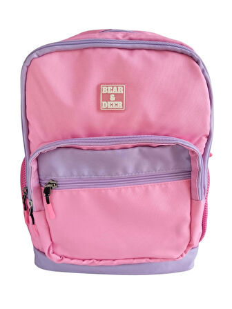 Bear & Deer School Çift Göz Sırt Çantası Pembe BD-CN0238