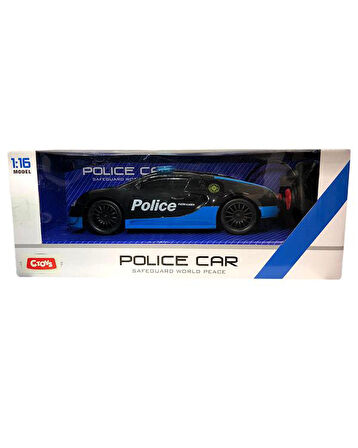 Ctoys Scaled Rc Model 27 Mhz Full Fonksiyonlu Uzaktan Kumandalı Işıklı ve Sesli Bugatti Veyron Polis Arabası 3689 A4