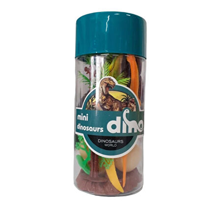 Oyuncak Mini Dinazorlar Hayvan Set Silindir Kutulu C18-1B