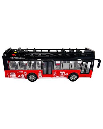 Ctoys Ses ve Işıklı Oyuncak Şehir Otobüsü A1119-13 Kımızı