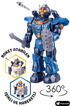 Ceren Ctoys Walking Sesli Ok Atan ve 360 Derece Dönen Robot 6051