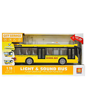 Ctoys City Service School Bus Sarı WY910A