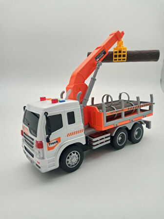 Ceren Ctoys Sesli Işıklı Kütük Taşıyıcı Vinç Kamyon  WY300F
