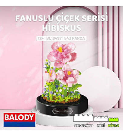 Ctoy Fanuslu Çiçek Serisi Hibiskus Lego Seti 543 Parça