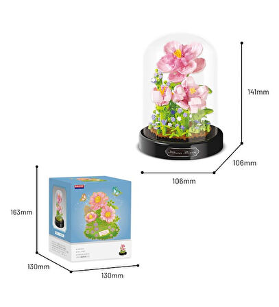 Ctoy Fanuslu Çiçek Serisi Hibiskus Lego Seti 543 Parça