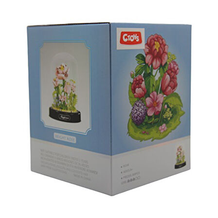 Ctoy Fanuslu Çiçek Serisi Parlak Gül Lego Seti 365 Parça