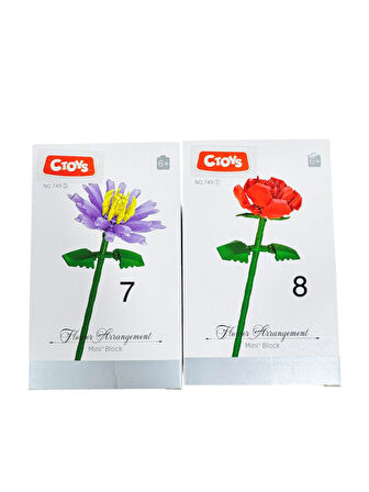  Mini Blok Flower Çiçek Lego CTOY-749 ( 1 Adet)
