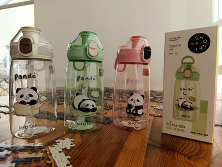 Shotay Child Çocuk Su Matarası Tritan Siyah 550Ml