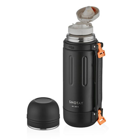 Shotay Çelik Termos Take Trip 1200Ml Siyah