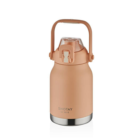 Shotay Çelik Termos Matara Phone Holder 1000Ml Somon