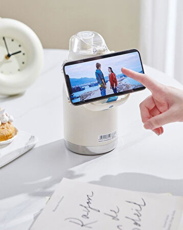 Shotay Çelik Termos Matara Phone Holder 1000Ml Yeşil