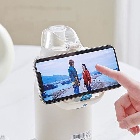 Shotay Çelik Termos Matara Phone Holder 1000Ml Siyah