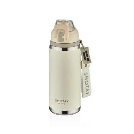 Shotay Camping Çelik Termos Matara 750Ml Beyaz