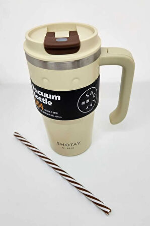 Shotay Termos Bardak Seyahat ve Outdoor 650Ml Krem