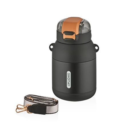 Shotay Dome Çelik Termos Matara 800Ml Siyah