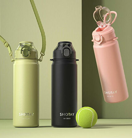 Shotay Çelik Termos Matara 750Ml Pembe