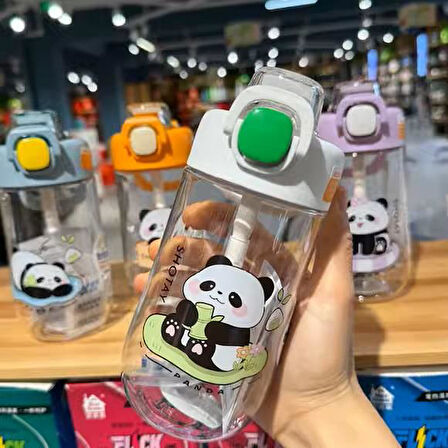 Shotay Çocuk Su Matarası Tritan Panda 500Ml Beyaz
