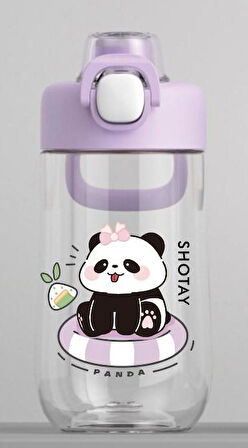 Shotay Çocuk Su Matarası Tritan Panda 500Ml Mor