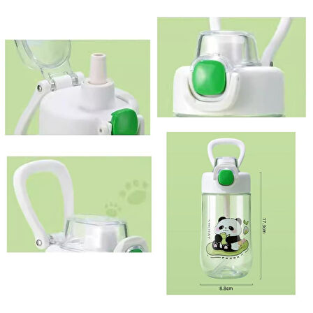 Shotay Çocuk Su Matarası Tritan Panda 500Ml Mor