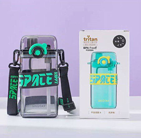 Shotay Su Matarası Space Tritan Siyah 500Ml