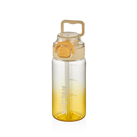Shotay Su Matarası Straw Gradient Polikarbon Sarı 600Ml