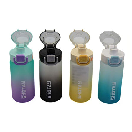 Shotay Soft Gradient Su Matarası PC Siyah 600Ml