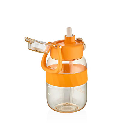 Shotay Pipetli Su Matarası Tritan Turuncu 700Ml