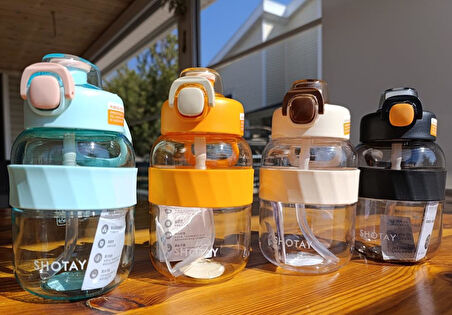 Shotay Pipetli Su Matarası Tritan Turuncu 700Ml