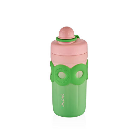 Shotay Donat Çelik Matara Çocuk 500Ml Yeşil Pembe