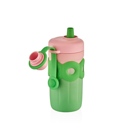 Shotay Donat Çelik Matara Çocuk 500Ml Yeşil Pembe